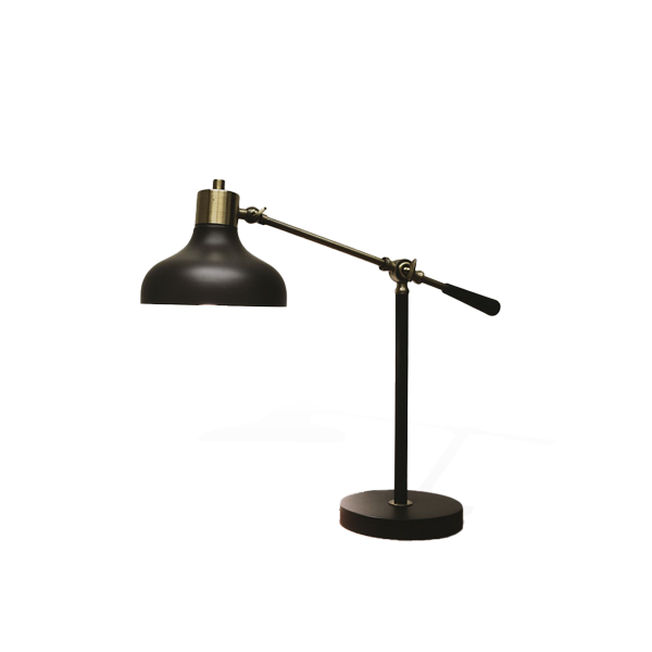 black metal lamp
