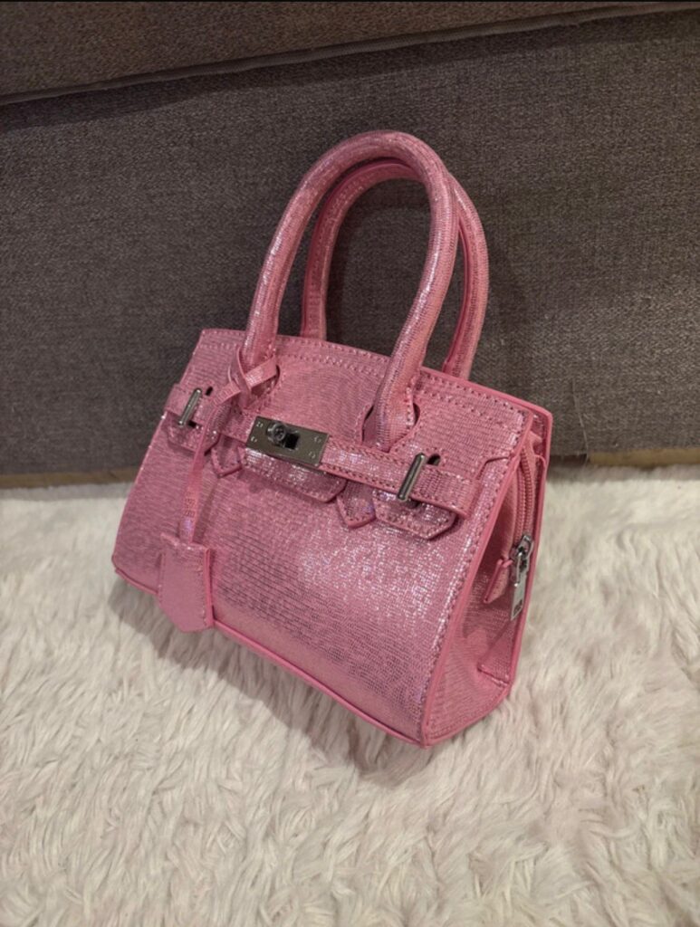 milano pink shiny bag