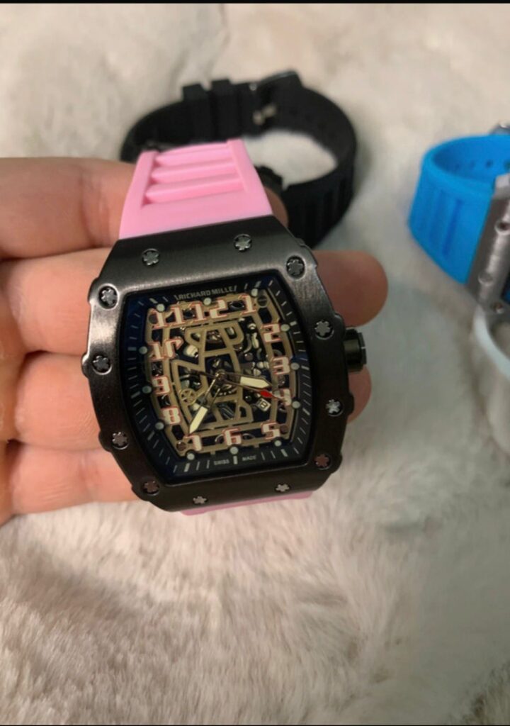 richard millie wristwatch black and white