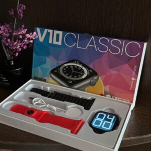 high quality smartwatch with 2 different straps colors orange and black (copy)