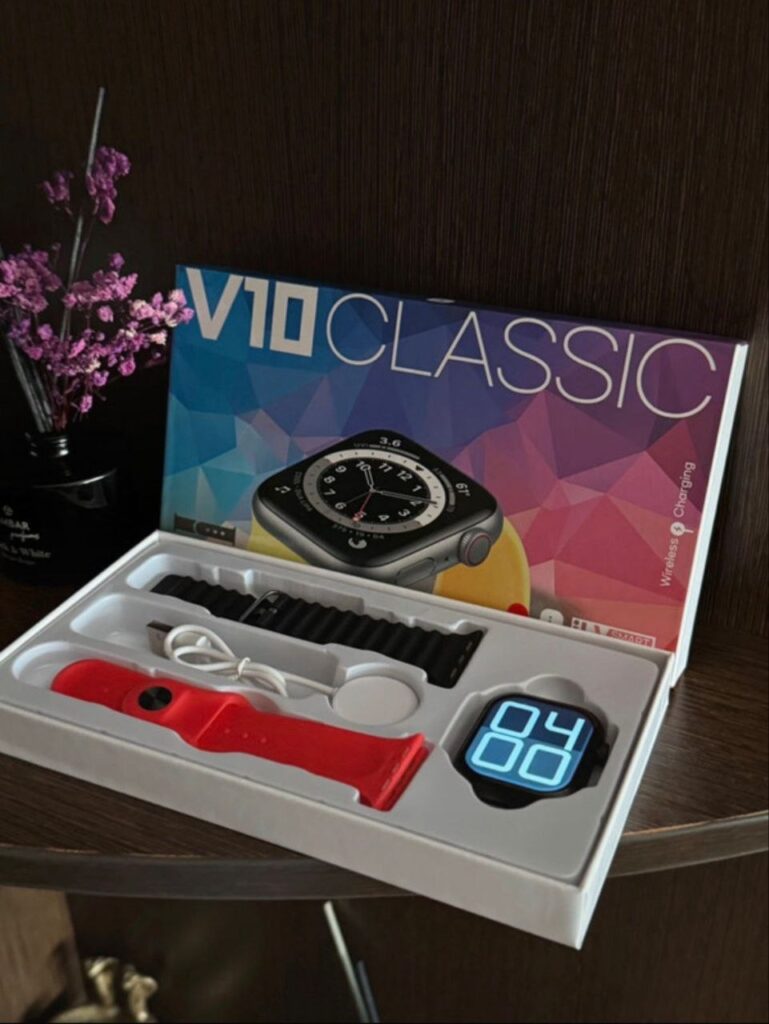 high quality smartwatch with 2 different straps colors orange and black (copy)